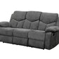 Kalen Chenille Sofa With Drop Down Table - Gray