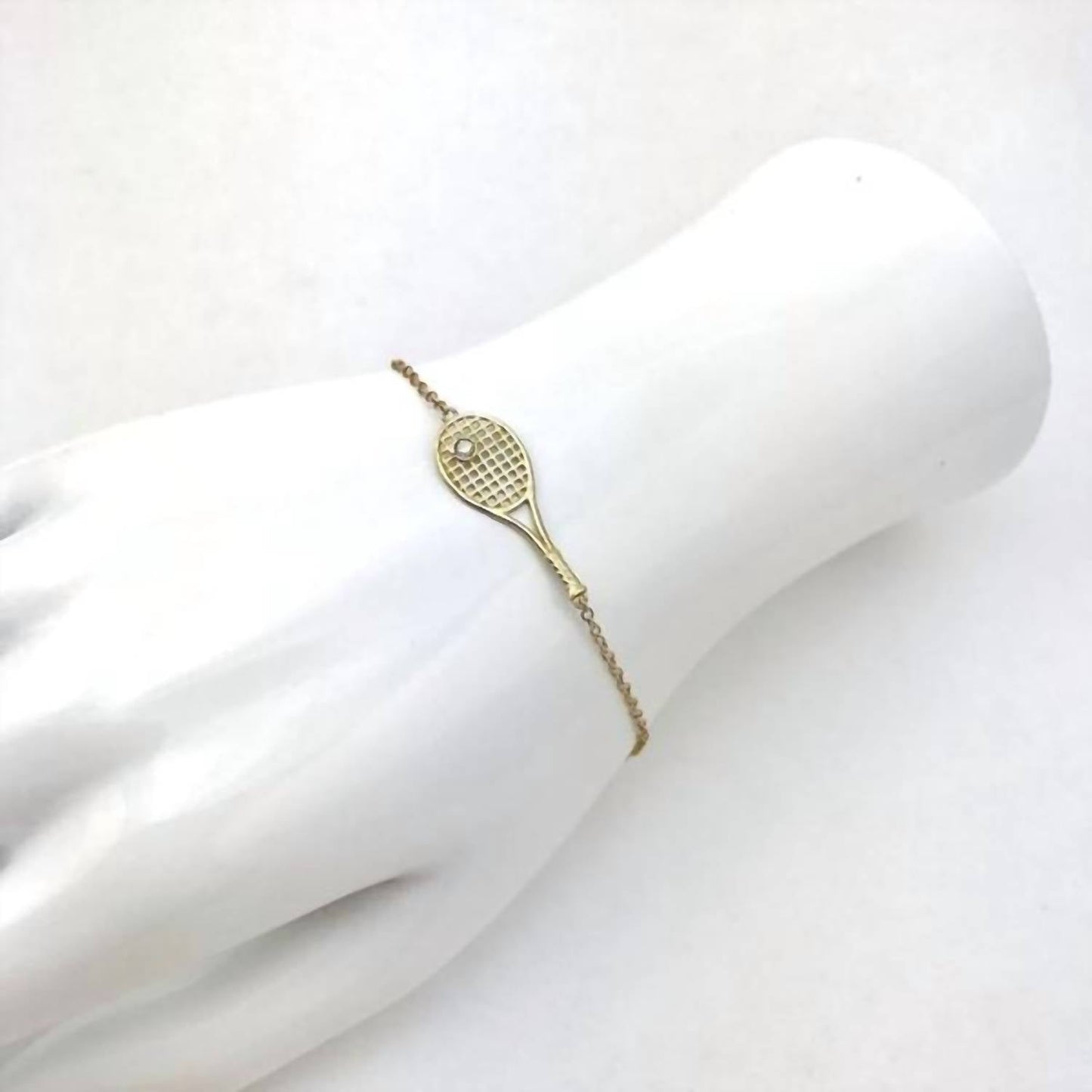 Love Love Tennis - Women's Racket Diamond Ball Tennis Bracelet