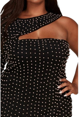 L'Atiste - Vestido de uma manga com pérolas