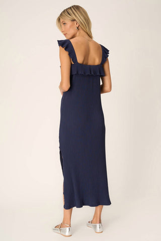 Deluc - Vestido Mona com mangas franzidas e caneladas