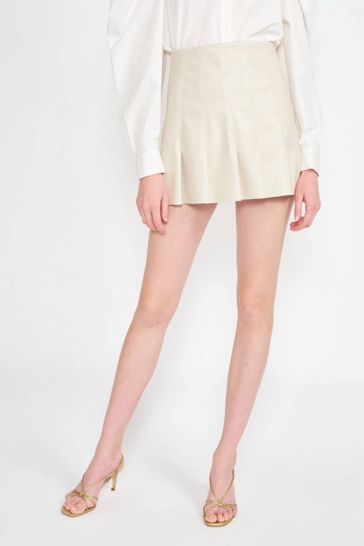 En Saison - Lana Vegan Leather Mini Skirt
