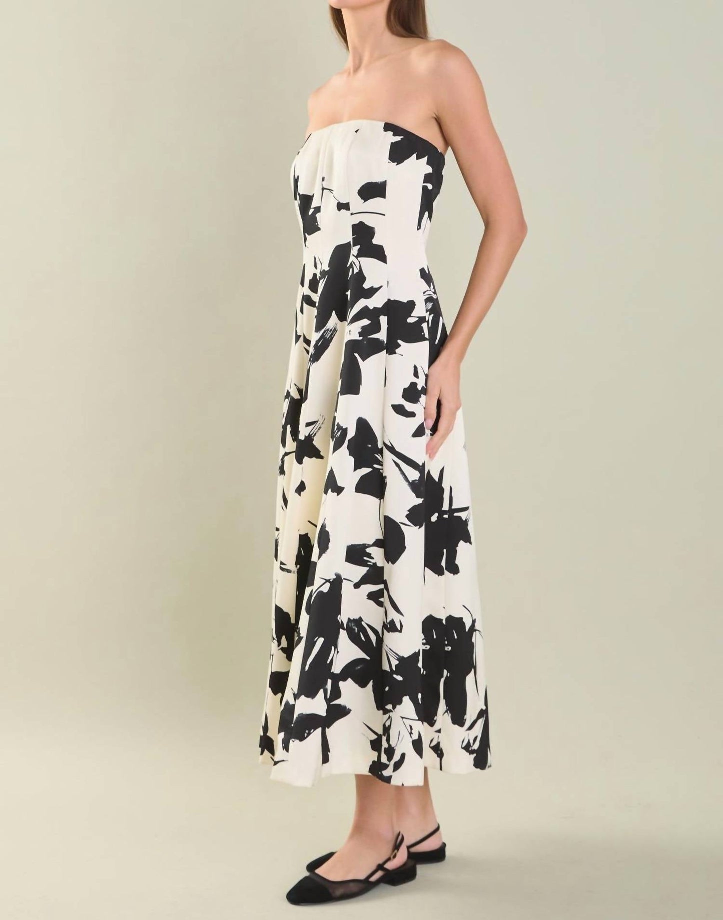 2.7 August Apparel - Flounced Midi Dress
