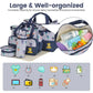 5 Piece Patterned Baby Diaper Bag Set with Travel Accessories