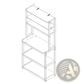 5-tier Kitchen Baker's Rack Microwave Stand in White and Black