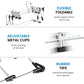 Cabides para saia de 5 camadas com clipes - pacote com 3 