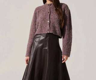 Astr - Sebille Textured Fuzzy Knit Cardigan