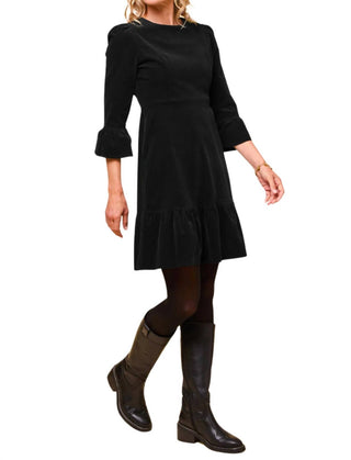 Aspiga - Vestido curto de veludo cotelê elástico Victoria
