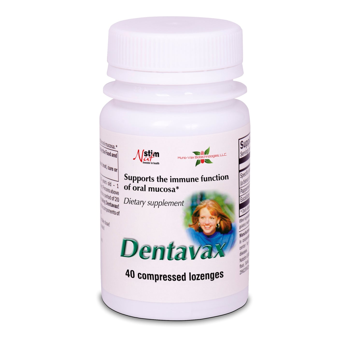 Muno-Vax Dentavax - Auxilia a Função Imunológica da Mucosa Oral, 40 Pastilhas Comprimidas