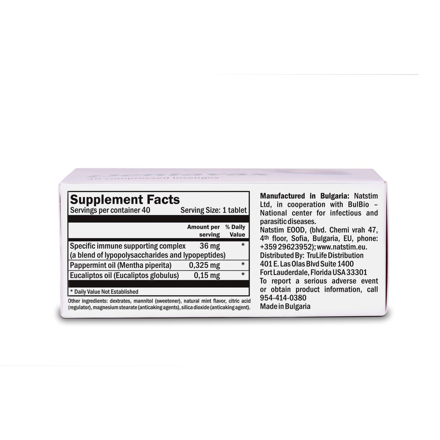 Muno-Vax Dentavax - Auxilia a Função Imunológica da Mucosa Oral, 40 Pastilhas Comprimidas