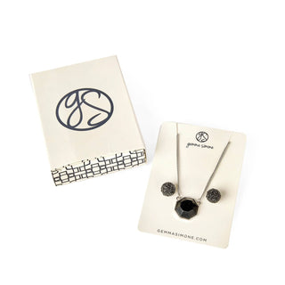 Gemma Simone - NECKLACE & BLACK EARRINGS SET