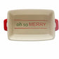 Creative Co-Op - Hand-Painted Baker With Handles Stoneware