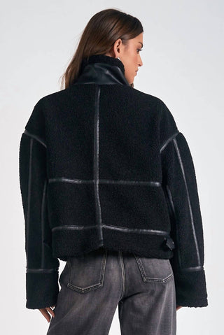 Elan - Jaqueta bomber Dutton de pele sintética