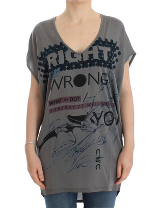 Costume National - V-neck Long T-shirt