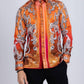 Barabas - Floral Exquisite Rhinestone Long Sleeve Shirt
