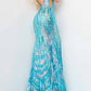 Jovani - Multicolored Sequin Sleeveless Dress