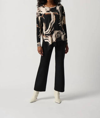 Joseph Ribkoff - Abstract Print Boxy Top