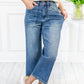 Judy Blue - Utility Pocket Crop Wide Leg Jeans