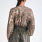 Elan - Paisley Bubble Sleeve Top