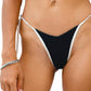 Gigizara - Women's Noir Wave Tie Side Bikini Bottom Textured Curve Flattering