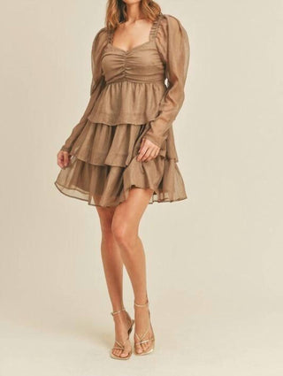 &amp;Merci - Vestido curto Madeline com babados e franzidos