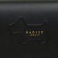 Carteira de couro Radley London Shadow Flapover feminina, preta, tamanho grande