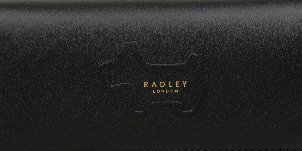 Carteira de couro Radley London Shadow Flapover feminina, preta, tamanho grande