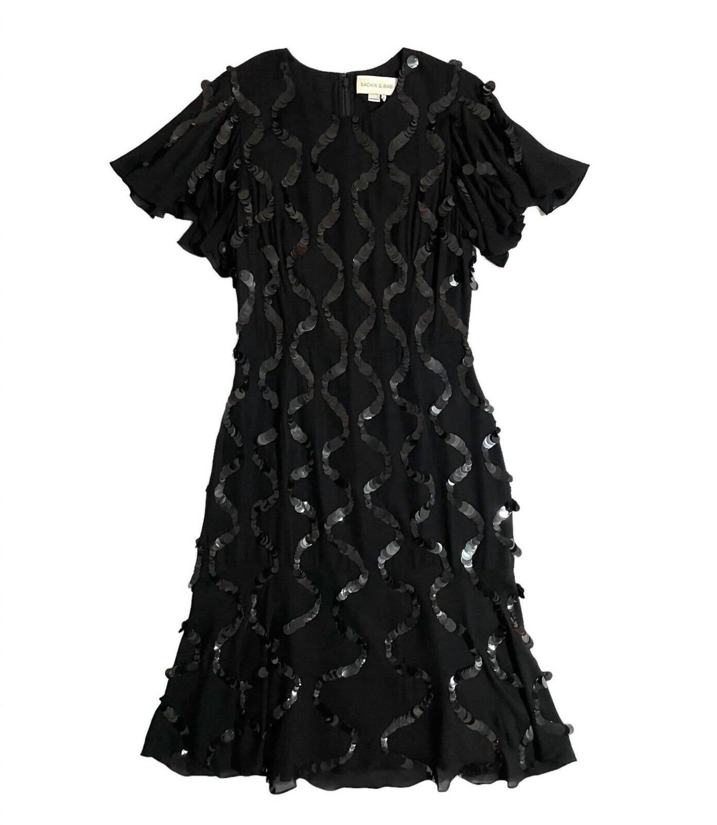 Sachin & Babi - Sophia Sequin Silk A Line Flare Dress