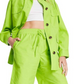 Shorts com cordão Topshop em verde claro, tamanho 2 EUA, da Nordstrom