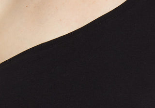 Topshop Body de um ombro só, preto, tamanho grande