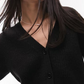 Cardigan curto de malha waffle Topshop, preto, tamanho extrapequeno