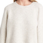 Topshop Suéter Cropped Manga Balão com Ponto Misto Cinza