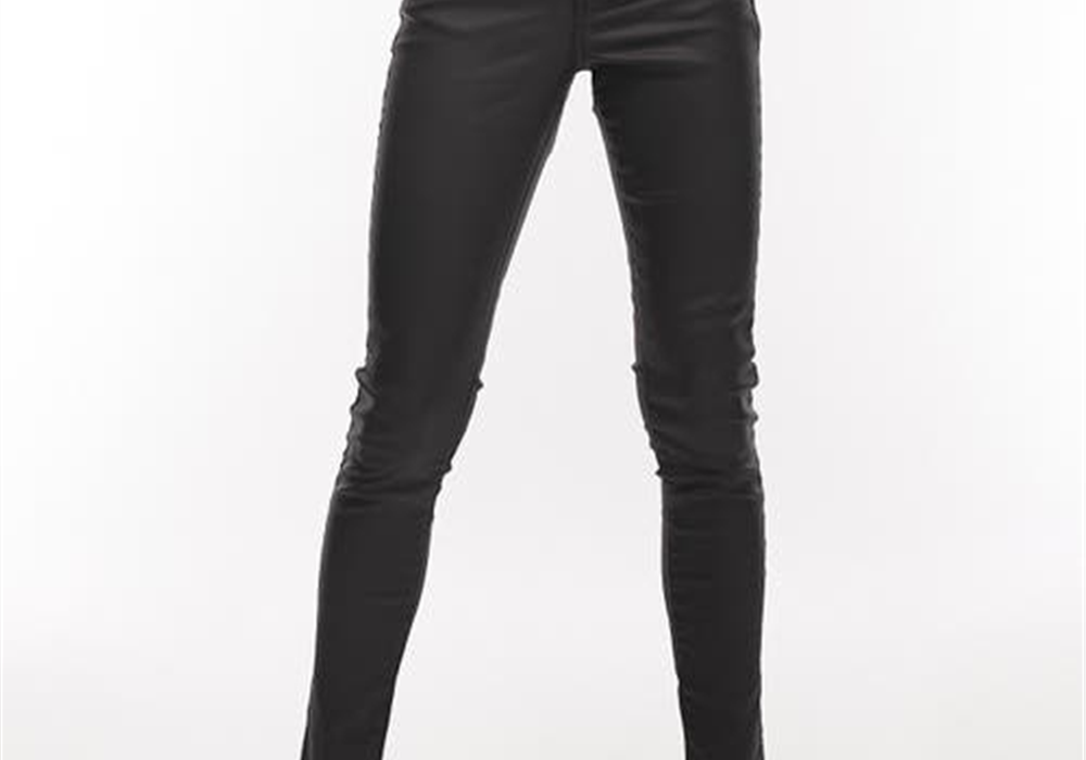 Calça jeans skinny preta com revestimento Jamie da Topshop, tamanho 32x30