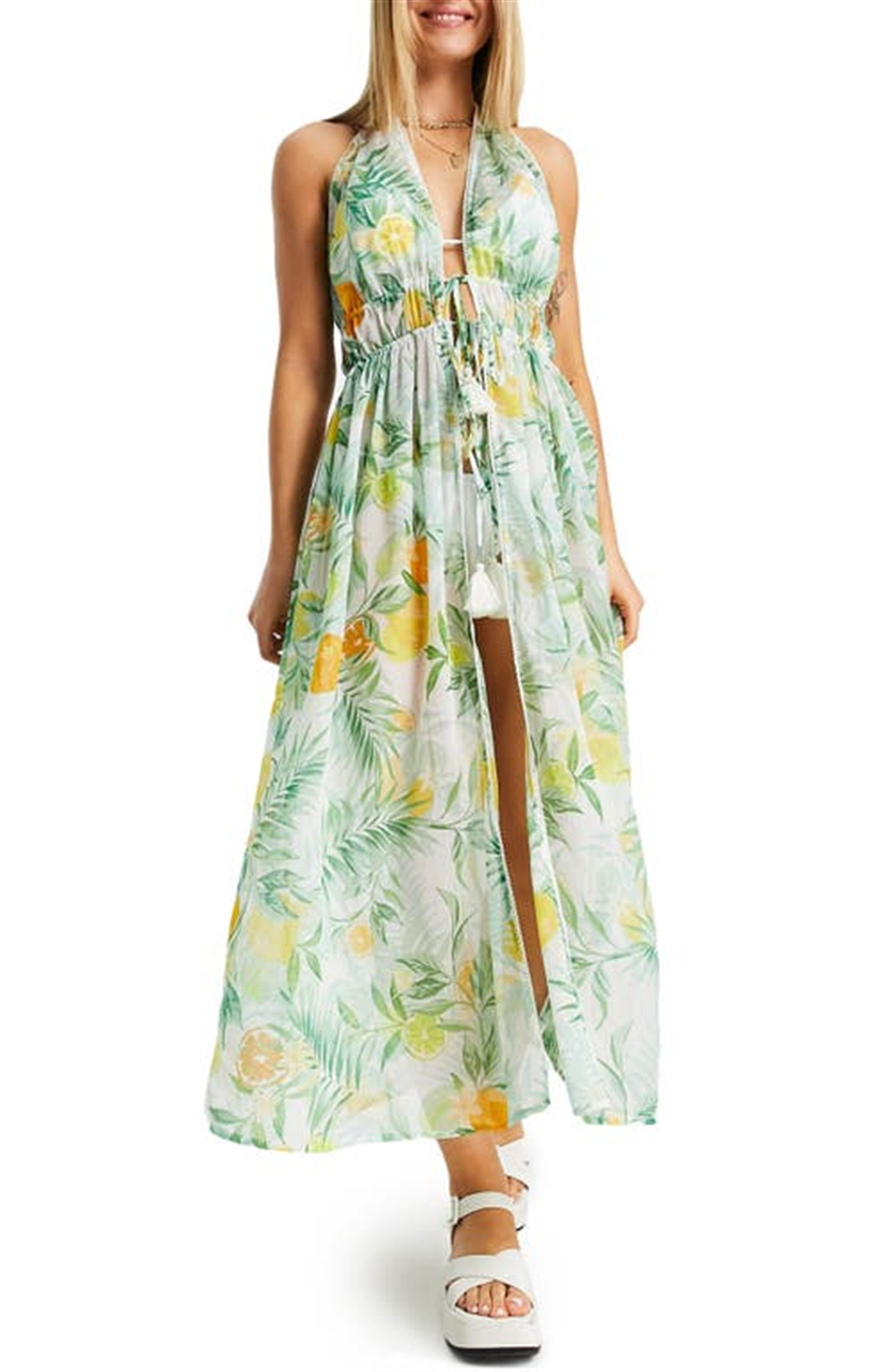 Topshop Sheer Beach Cover-Up em vários tamanhos pequenos