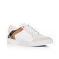 Tênis cano baixo masculino Burberry Reeth Check Trim, branco, tamanho 42