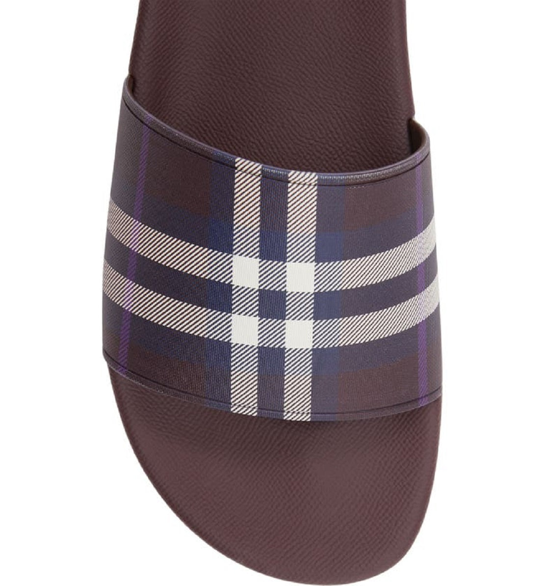 Sandália masculina Burberry Furley Check Slide Vermelha Tamanho 7