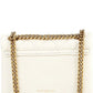 Bolsa transversal feminina de couro Kurt Geiger London, tamanho marfim, tamanho regular