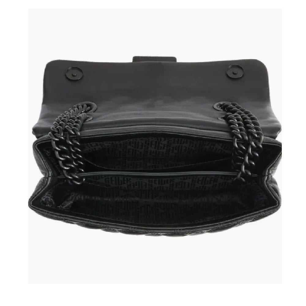 Bolsa de couro feminina Kurt Geiger London Kensington Drench, preta, tamanho regular