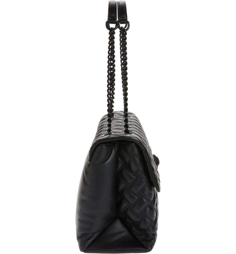 Bolsa de couro feminina Kurt Geiger London Kensington Drench, preta, tamanho regular