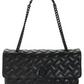 Bolsa de couro feminina Kurt Geiger London Kensington Drench, preta, tamanho regular