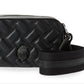 Bolsa pequena de couro para câmera Kurt Geiger London Kensington feminina, preta, tamanho regular