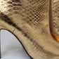 Kurt Geiger London Botas de Salto Alto Shoreditch Snake com Relevo para Mulheres, Amarelas, Tamanho 11