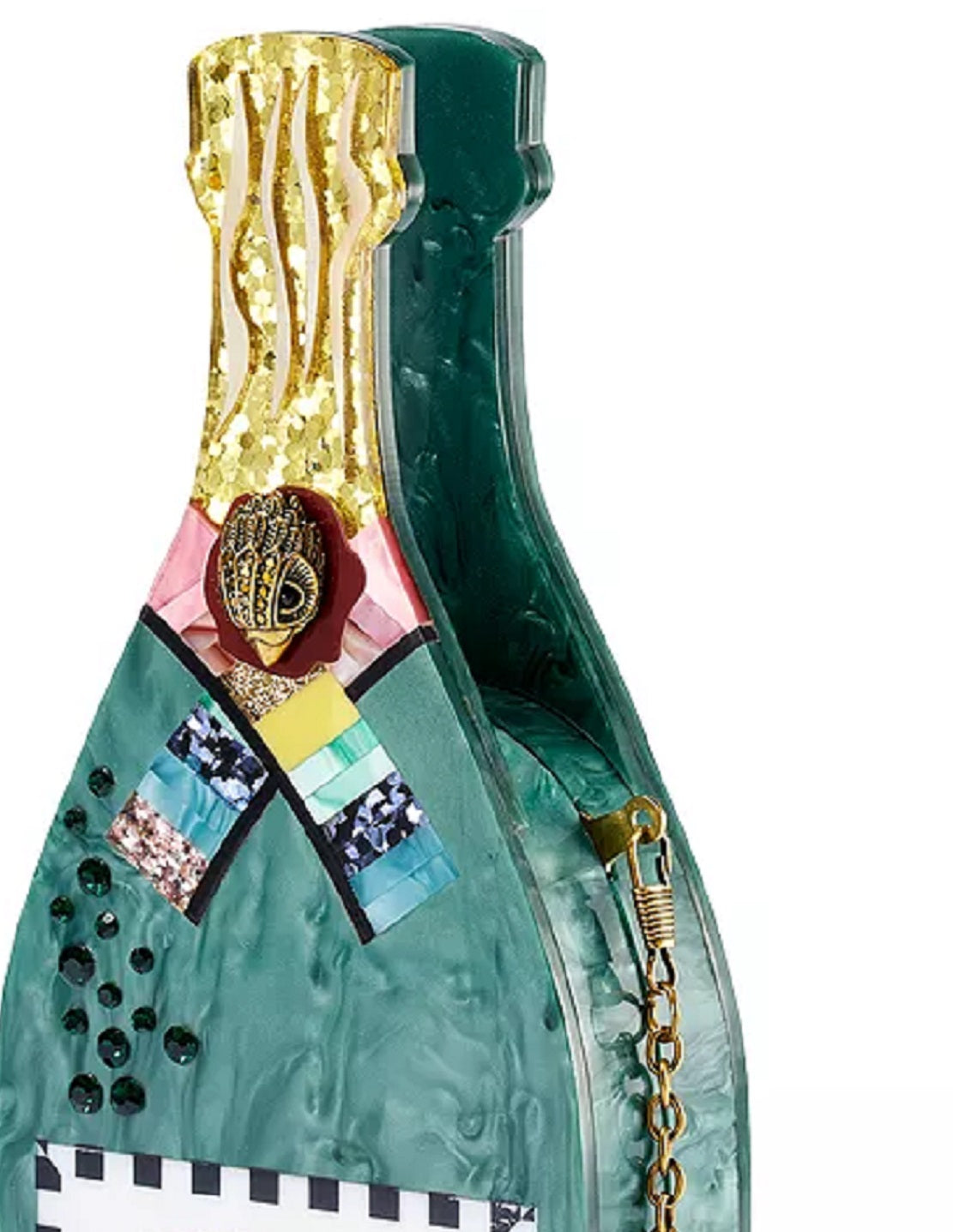 Bolsa Mini Feminina Kurt Geiger London Champagne Bottle Verde Tamanho Regular