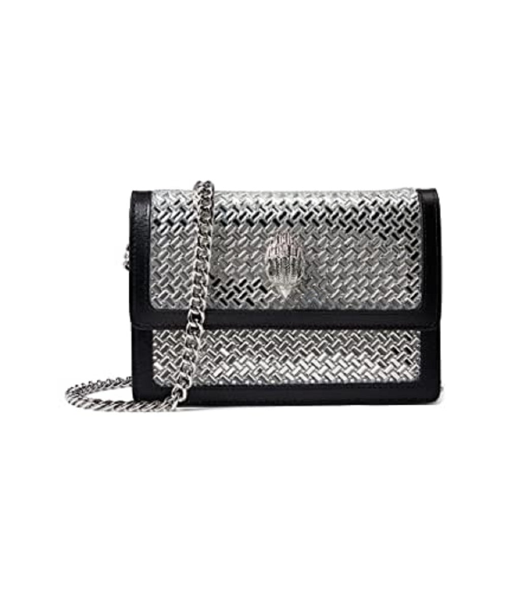 Bolsa transversal feminina Kurt Geiger London Shoreditch cinza tamanho regular