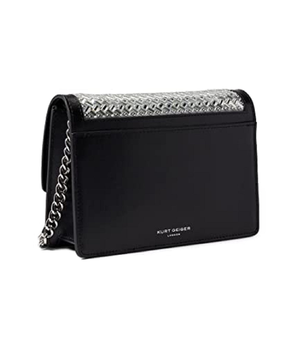 Bolsa transversal feminina Kurt Geiger London Shoreditch cinza tamanho regular