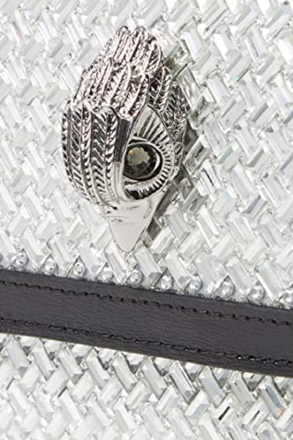 Bolsa transversal feminina Kurt Geiger London Shoreditch cinza tamanho regular