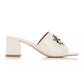 Kurt Geiger London Olive Eye Slide Sandália Feminina Branca Tamanho 7