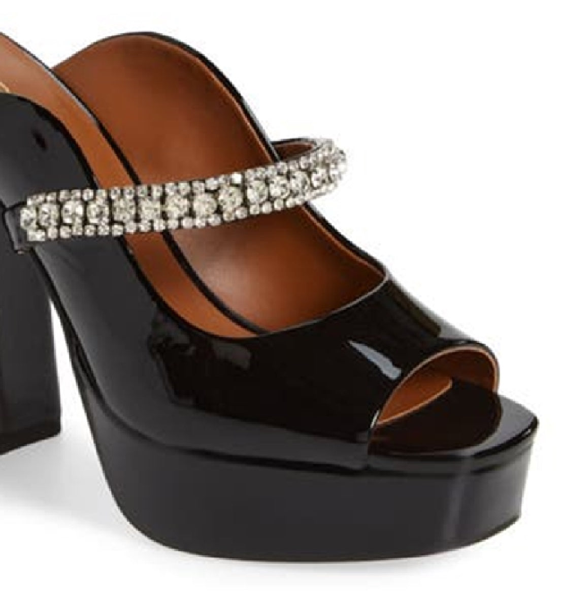 Kurt Geiger London Sandália Duke Plataforma Peep Toe Feminina Preta Tamanho 9,5
