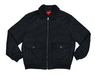 Jaqueta Hugo Bavi com zíper frontal preta, tamanho 2XL