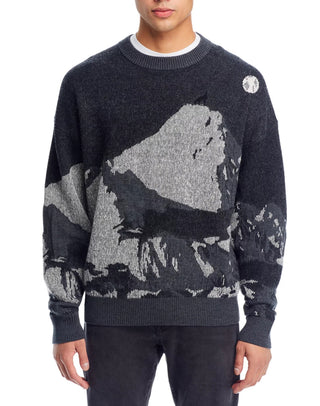 Suéter de lã com gola redonda e manga comprida Hugo Sermatt