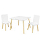 Kids Table And 2 Chairs Set, 3 Piece Toddler Activity Play - White